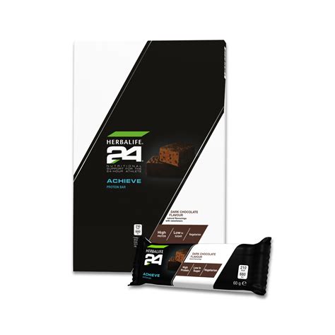 H24 Achieve Protein Bar Dark Chocolate Flavour Box Of 6 Herbalife