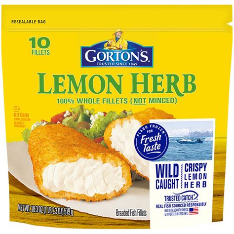 Gorton S Lemon Herb Breaded Fish Fillets Oz Delivery Or Pickup