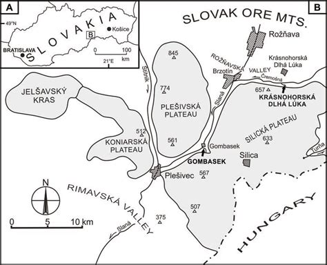 Sampling Sites Located In The Slovak Karst A The Map Of Slovakia With