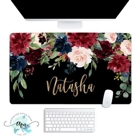 Custom Desk Pad Personalized Desk Pad Monogrammed Desk Mat Etsy