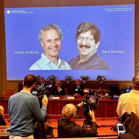 Nobel Prize In Medicine Awarded To Ambros And Ruvkun After