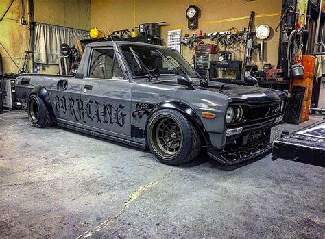 Slammed Black Datsun 620 Truck Artofit