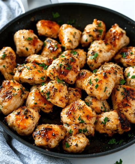 15 Minute Garlic Butter Chicken Bites Recipe