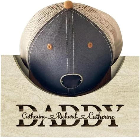 Amazon Tm Teeman Personalized Wooden Dad Hat Holder Organizer Kit