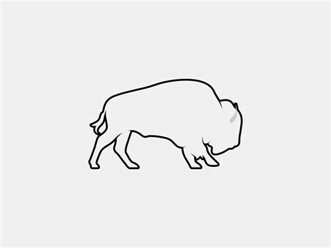 bison outline vector silhouette 11139409 Vector Art at Vecteezy