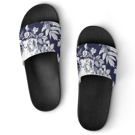 Gzhjmy Stylish Slides For Women Men Vintage Flowers And Skulls Soft