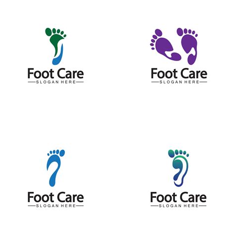 Foot logo design vector template 12389926 Vector Art at Vecteezy