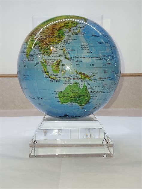 Mova Blue Relief Map World Globe 6 With 2 Bases Pre Owned Great