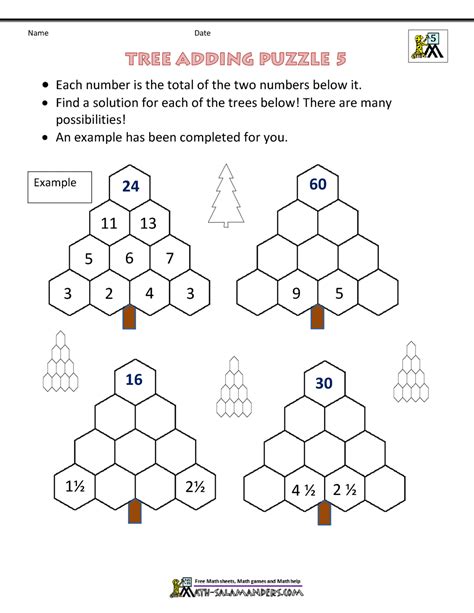 Printable Math Puzzles 5th Grade