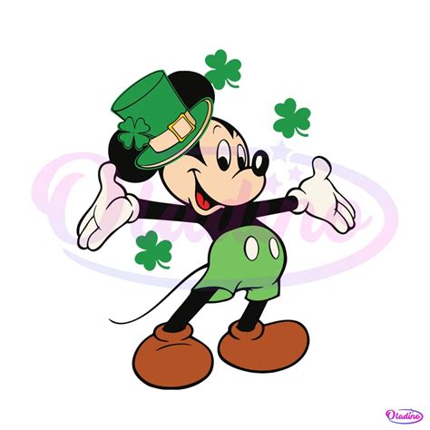 Disney Mickey Happy Saint Patricks Day Svg