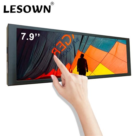 Маленький эластичный монитор LESOWN 7,9 дюйма, HDMI сенсорный мини ...