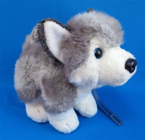 Siberian Husky Alaskan Malamute And Blue Leash Soft Toy Puppy Dog Plush