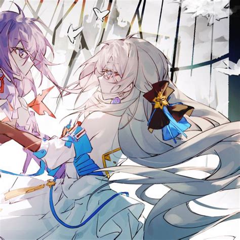 𝐜𝐡𝐚𝐫𝐚𝐜𝐭𝐞𝐫𝐬 Seele Bronya 𝐟𝐫𝐨𝐦 Honkai Star Rail game 𝐜𝐫𝐞𝐝𝐢𝐭