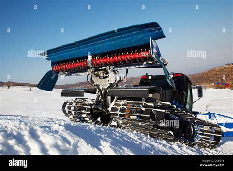 Piste Machine Snow Cat Preparation Ski Slope Stock Photo Alamy