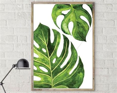 Premium Photo Exotic Tropical Monstera Palm Leaves At Home