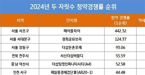 올해 두 자릿수 청약경쟁률 14곳 중 12곳 역세권 입지