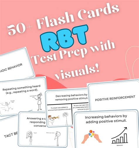 Rbt Flash Cards With Visuals And Examples Test Exam Prep Etsy