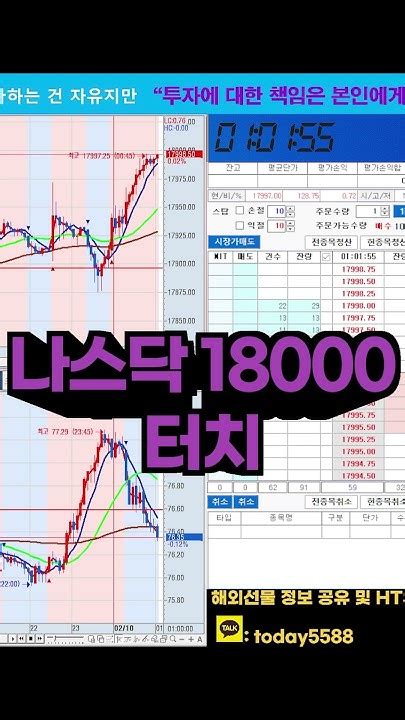 나스닥 18000 터치240209 Shorts 해외선물 해외선물실시간방송 해외선물대여 해외선물실시간 나스닥