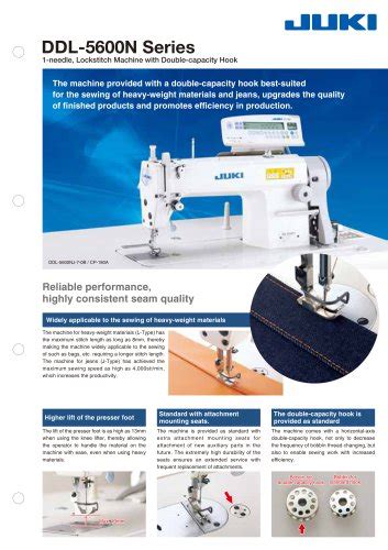 All Juki Industrial Sewing Machine Catalogs And Technical Brochures