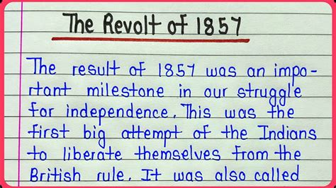 The Revolt Of 1857 Essay Revolt Of 1857 History Causes Impact