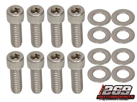 Sbc Valve Cover Bolts Stainless Steel Kit Small Block Chevy 283 327 350 383 400 Ebay