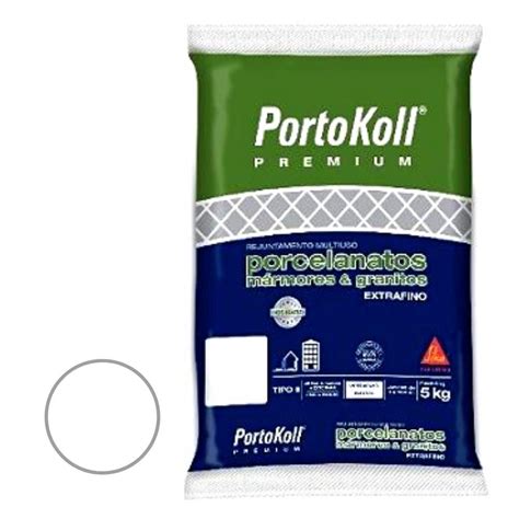 Rejunte Para Porcelanato P Flex 5kg Branca PORTOKOLL REF 713707