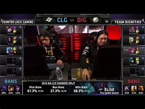 CLG Vs Dignitas S4 NA LCS Summer Split 2014 W6D2 CLG Vs DIG G3 Full