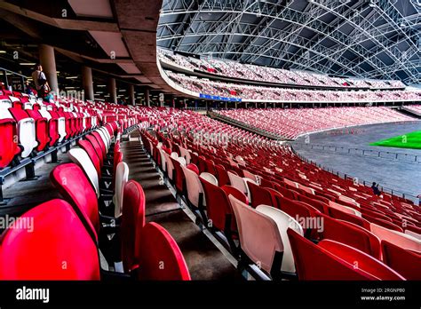 Interior View Of Singapore Sport Hub National Stadium Stock Photo Alamy