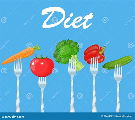 Healthy Food Diet Concept Stock Vector Illustration Of Carrots