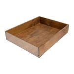 Clear Fronted Wooden Tray Dark Fresh Produce Displays