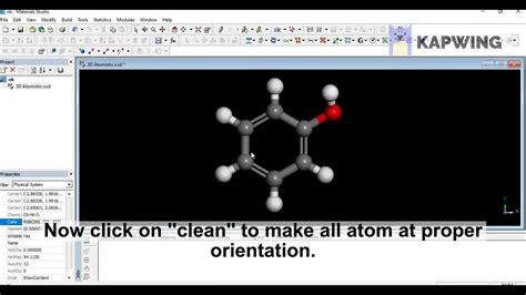 Benzene Ringbasic Structure For Beginners Material Studio Youtube