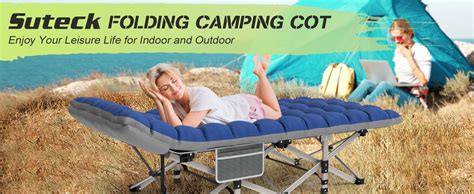 Amazon Suteck Camping Cot Folding Camping Cot Bed For Adults