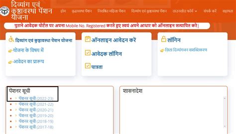 Sspy Up Viklang Pension List 2022 23 Form Payment Status 2025