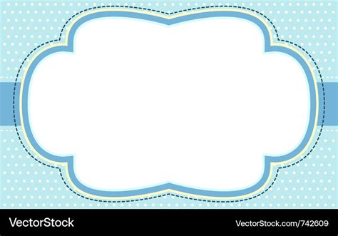 Ornate blue bubble frame Royalty Free Vector Image