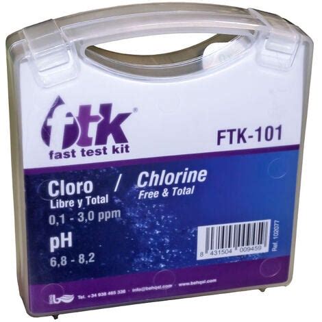 Fast Test Kit Cloro Libre Total Y PH FTK 101 102077