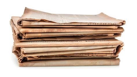 Premium Photo Pile Of Old Newspapers Isolated On A White Background