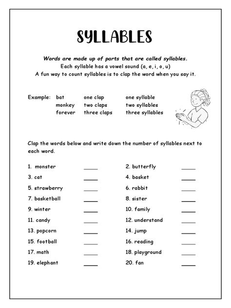 Syllable Worksheet | PDF