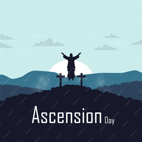 Illustration Du Jour De Lascension De Jésus Avec Le Symbole De La