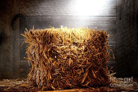 Straw Bale In Old Barn Photograph By Olivier Le Queinec