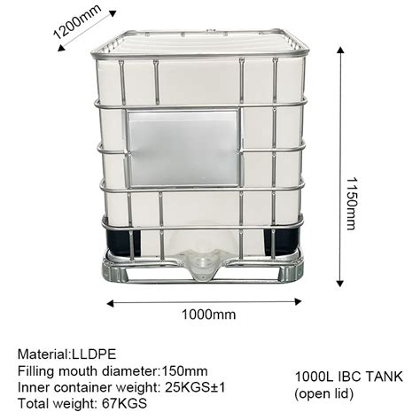 Food Grade Water Storage Tank 1000L HDPE White IBC Tank IBC Tank Price