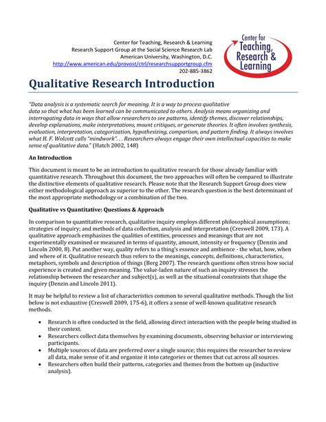 Qualitative Research Introduction How To Create A Qualitative Research Introduction Download