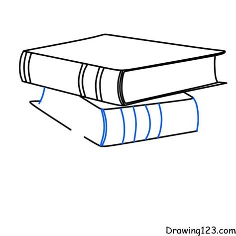 How To Draw A Stack Of Books Step By Step