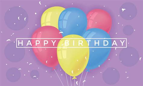 Happy Birthday Lettering Postcard 10849175 Vector Art At Vecteezy