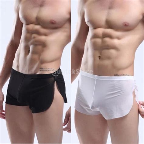 Sexy Men Mesh Underwear See Through Boxers Trunks Briefs White Lazada