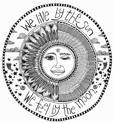 Sun And Moon Black And White Clip Art Library