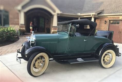 1929 Ford Model A Moss Green Classic With Rumble Seat Stock 29ohjs