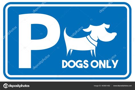 Vector Illustration Dog Parking Sign Stock Vector By ©branchecarica