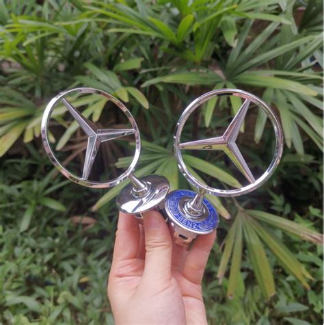 奔驰立标e300l引擎盖车标c200改装e260原厂c180黑色e机盖s标志c虎窝淘
