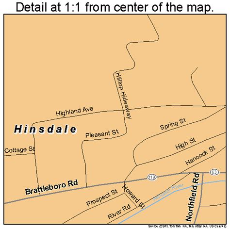 Hinsdale New Hampshire Street Map 3336580