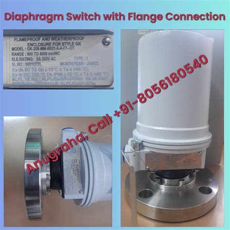 Switzer Diaphragm Pressure Switch With Flange Connection Gk Mm B